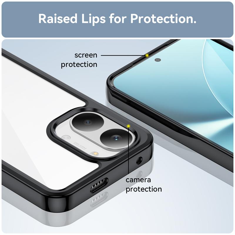 For Xiaomi POCO X8 Pro X8 Pro Max Case Clear Hard PC Back + Soft TPU Bumper Camera Lens Protection Transparent Cover