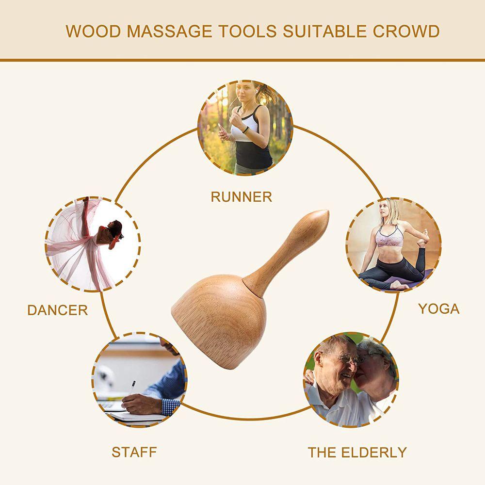 Tool for Waist Abdomen Shoulder Wood Therapy Cup Massage Tools Gua Sha Wood Cupping Therapy