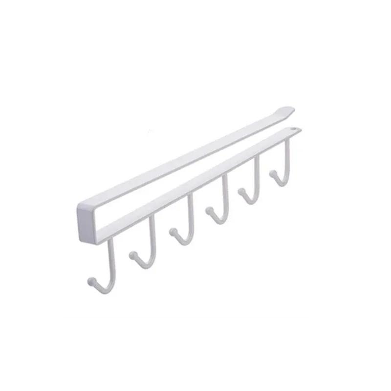 6 крючков держатель для чашки подвесной кухонный шкаф под полкой органайзер для хранения крючок железный кухонный стеллаж для хранения ванная комната органайзер