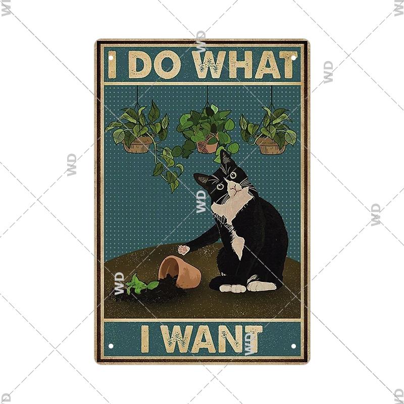 Tin Sign Garden Hoeing Aint Easy Flower Plant Sign Decor Funny Slogans Born with Plants Retro Look Metal Poster FarmhouseSign