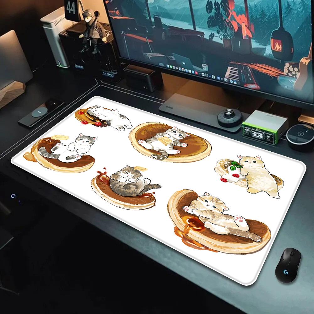 Cute mofusand cat Mousepad HD Printing Computer Gamers Locking Edge Nonslip Mouse Pad XXLxcm Keyboard PC Desk Pad