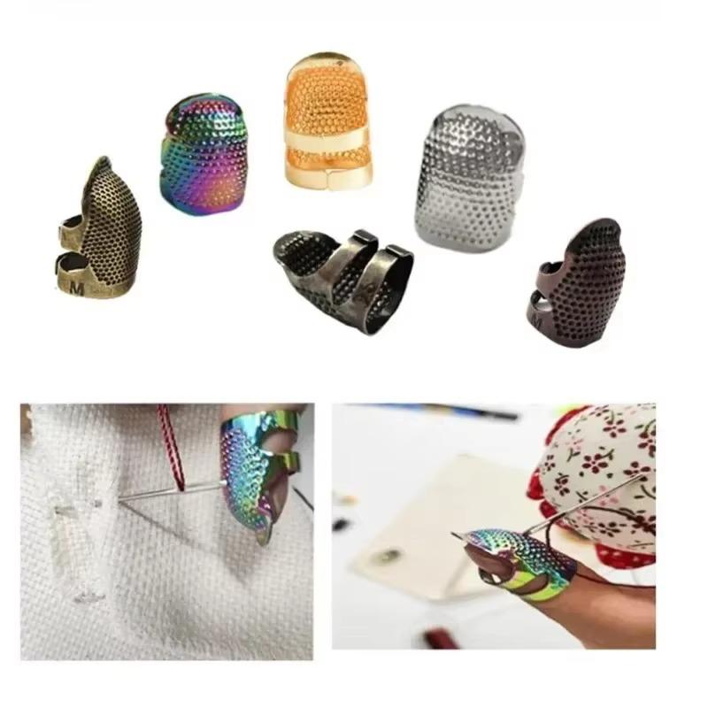 10 шт. Регулируемый швейный наперсток Ретро Швейный Защитный чехол для пальца Игольный наперсток Кольцо Ручная работа DIY Ремесло Вышивка Шитье