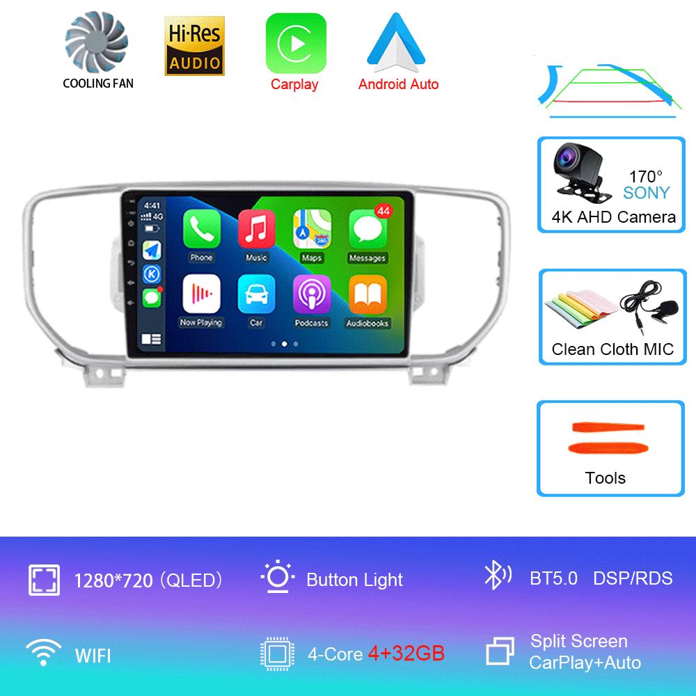 Android 14 Автомобильное радио для Kia Sportage 4 QL 2016 - 2018 Мультимедийный видеоплеер Навигация стерео GPS