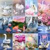 Full 5D Diamond Painting Swan Lake DIY Diamond Embroidery Diamond Mosaic Cross Stitch Kits Home Decor Gift