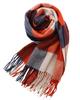 Filomo Cashmere Check for Women X 100% Scarf/Stole, Pattern, Large, (194 50cm, Red)