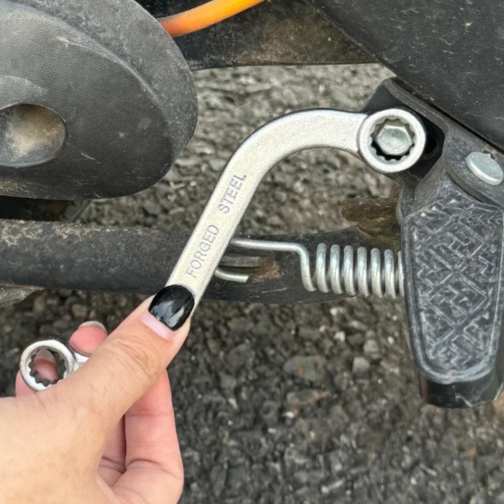 140-240MM Length S-Type Wrench 5Pcs Set Combination Ring Spanner Double Head Wrench Hand Tools