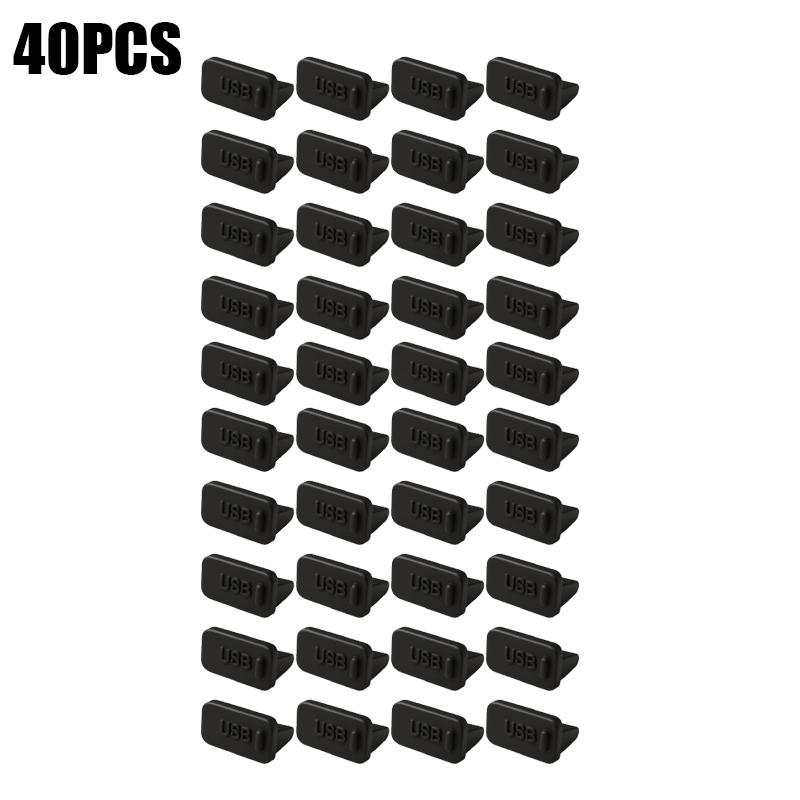 60/40/20/10PCS USB A Dust Plugs for Laptop Notebook PC USB Charging Ports Protectors Silicone Dustproof Caps Dustplug Cover2