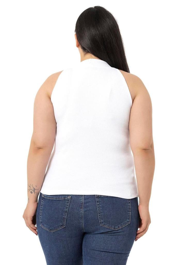 Женский стиль, большой размер, боди, большие размеры, воротник с лямкой на шее, полуводолазка, ребристая камзол, зеленое боди