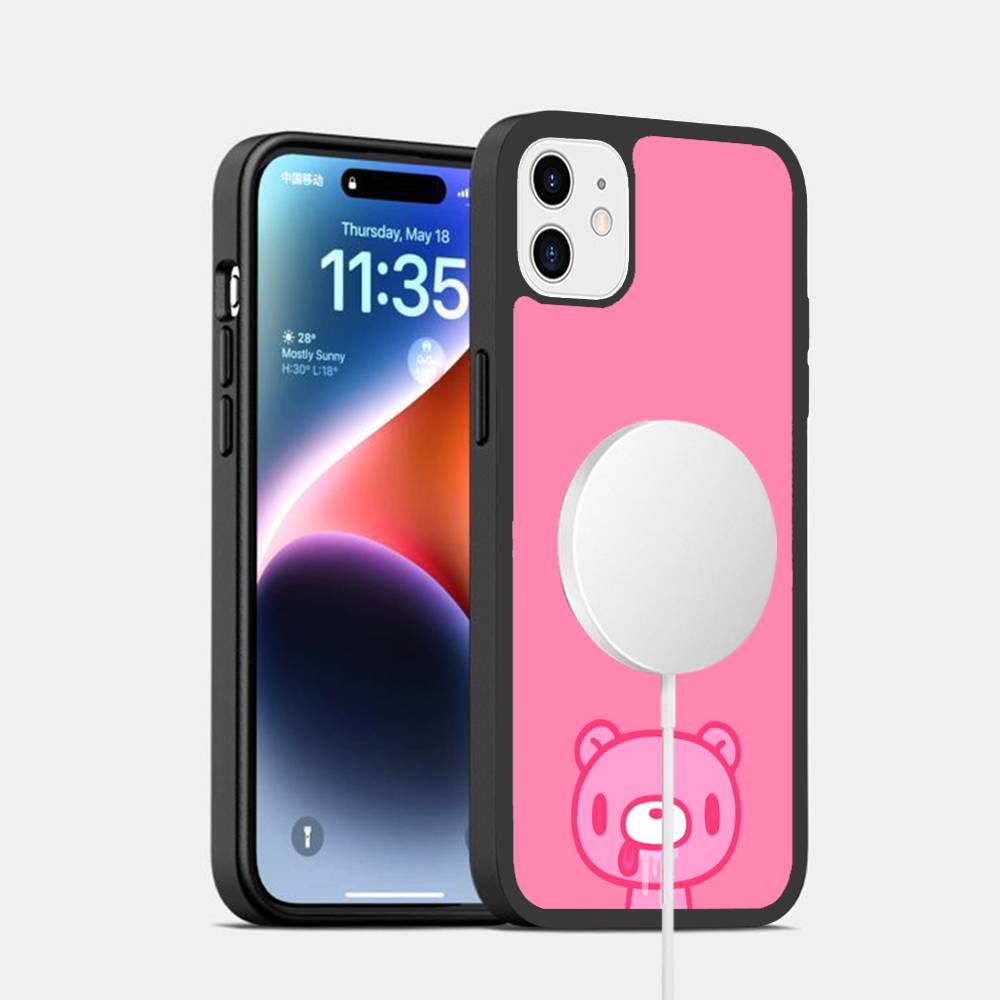 G-Gloomy-Bear-Cute Magnetic Case For iPhone 17 16 14 13 12 11 15 Pro Max Plus Wireless Charge Phone Cover