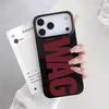 Креативные буквы Красный Swag Модный чехол для телефона Для iPhone 17 AIR 16 15 14 13 12 11 PRO MAX XR XSMAX MINI 7 8 PLUS Y2K Мягкий чехол