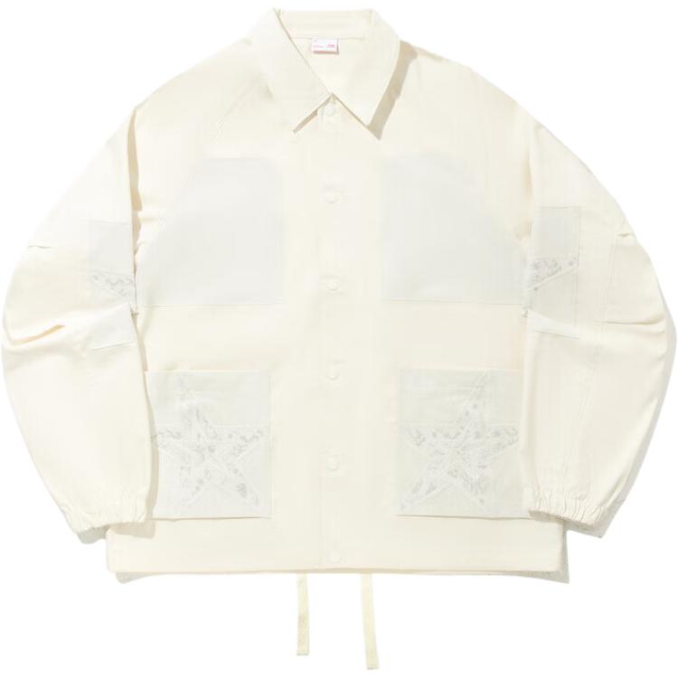Li Ning Shirts Men's Ecru Lapel Moderate AFDVH13-1
