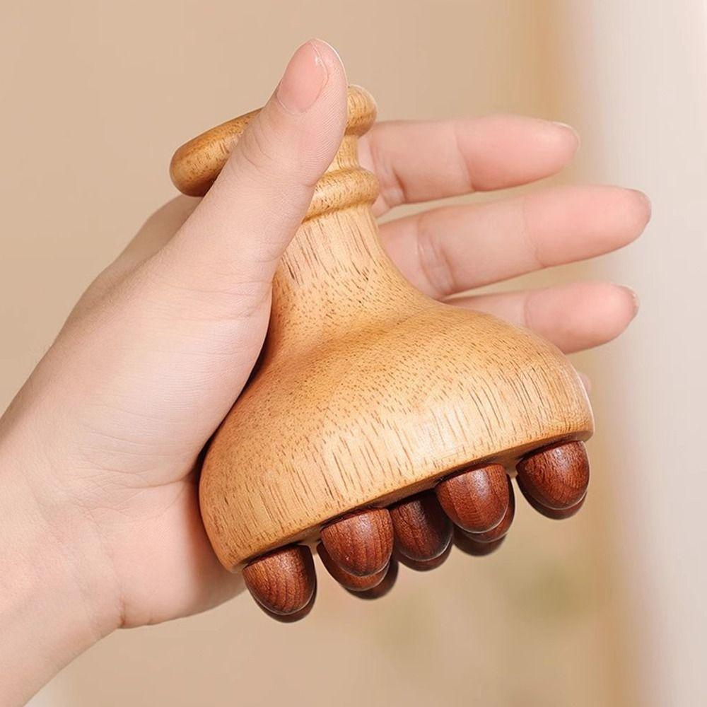 12 бусин деревянный гриб массажер устраняет локальный жир акупунктурные меридианы щетка талия