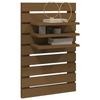 Maison Exclusive - Étagères de chevet murales 2 pcs Marron miel Bois de pin massif