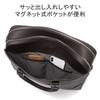 Business B4 Size Inch Storage 2 Air Shoulder Belt Black [Ultima Tokyo] Bag, Men's, Cowhide, Compatible, 14.0 "Delfino", Three-way Opening, Chambers,