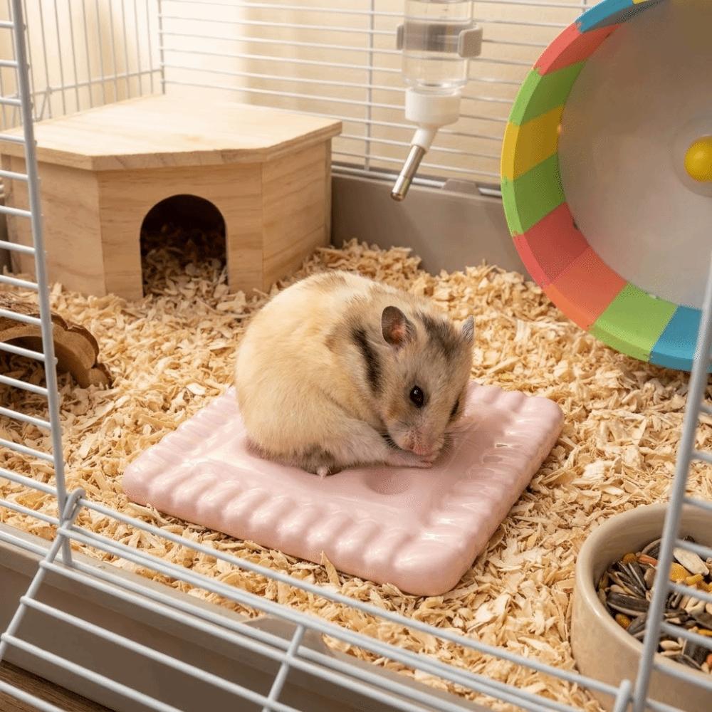 Portable Pet Cooling Pad Non-Slip Cooler Bed Portable Hamster Ice Pad  Cage Mat