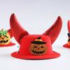 Halloween Pet Hat Cat Formal Hat with Horns Pumpkin Spider Hat Adjustable Headpiece for Small Dogs And Cats Holiday Costume Accessory