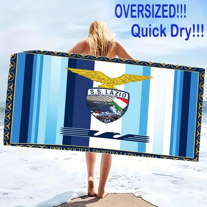 SS Lazio Print Beach Towel, Large Soft Quick Dry Towel for Beach Camping Swimming