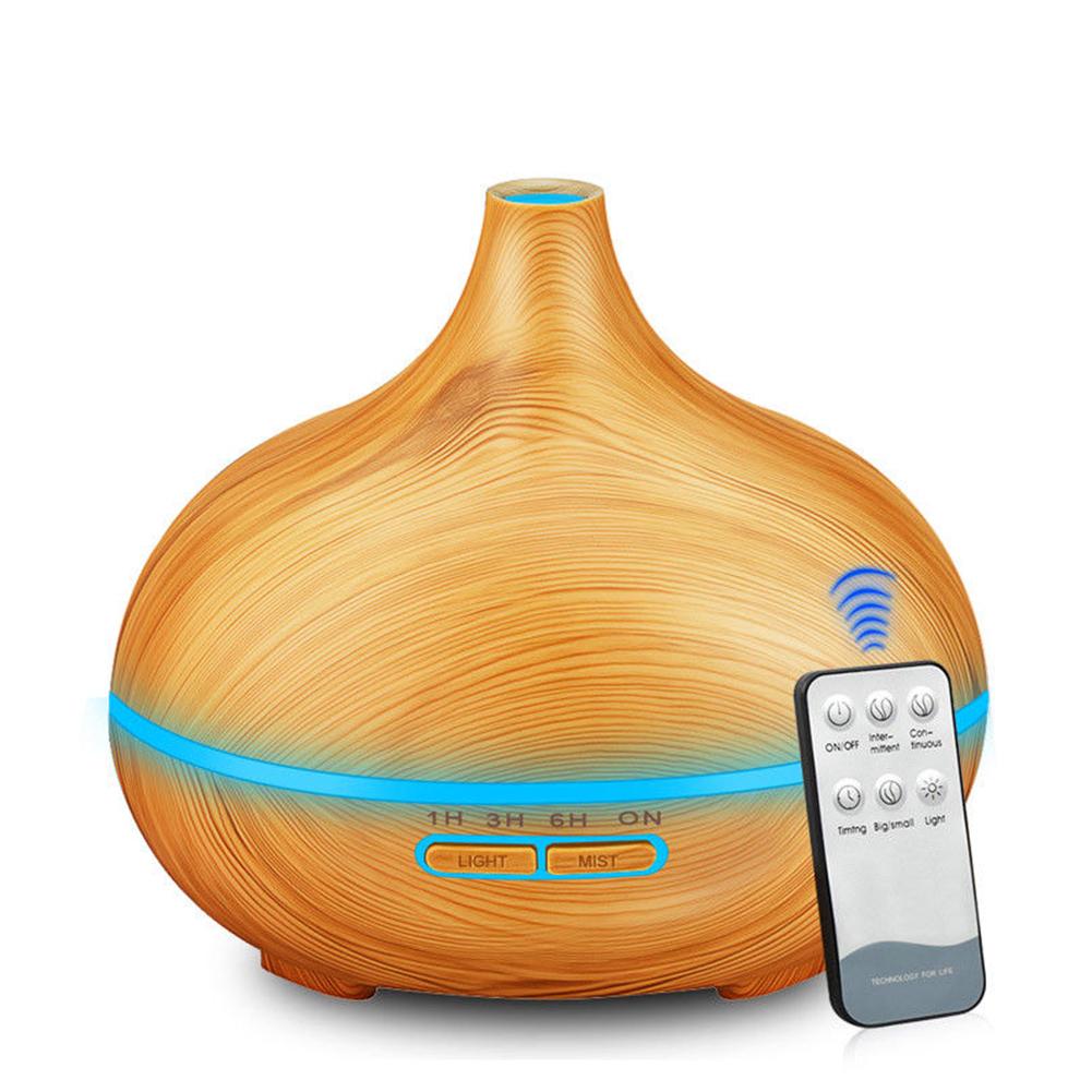 Fashion Wood Grain Aroma Essential Oil Diffuser Ultrasonic Air Humidifier Colourful Night Light Home Decoration