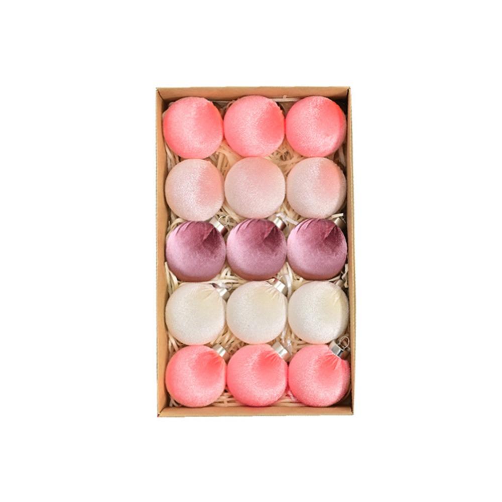 15 шт. флокированный бархатный рождественский шар-подвеска небьющиеся елочные украшения праздничный фестиваль декор