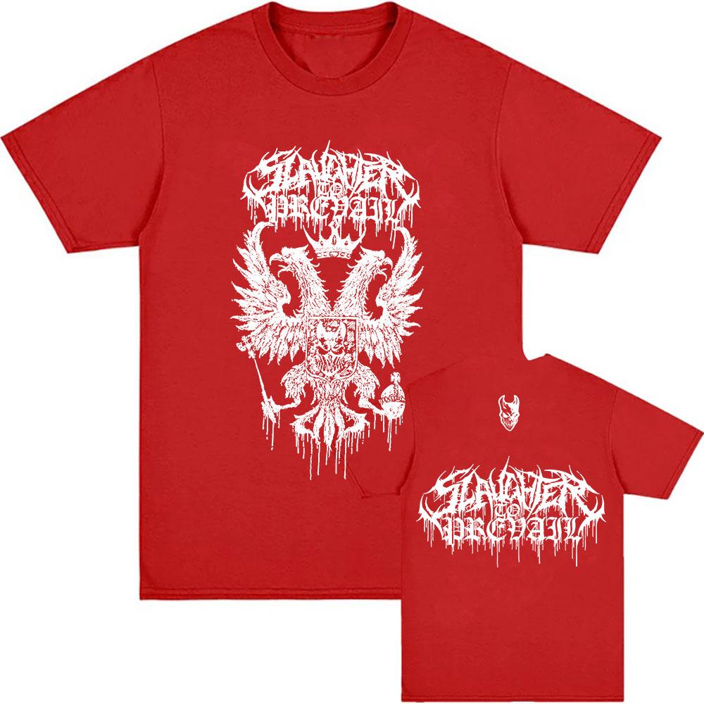 Футболки с логотипом Death Eagle SLAUGHTER TO PREVAIL Футболка рок-группы Heavy Mental HipHop Унисекс Уличная одежда Хлопковые футболки с коротким рукавом