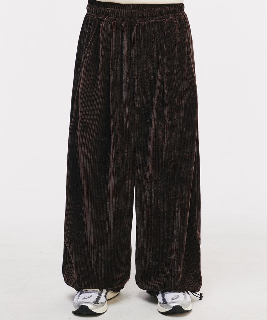 SCALLYWAG Easy Corduroy Wide Pants [Brown]