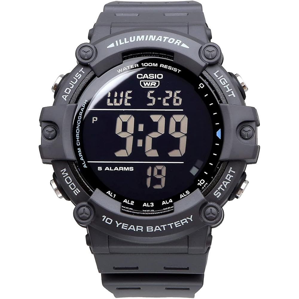Casio Standard Digital Watch AE-1500WH-8BV Men's Dark Gray Waterproof Imported Model