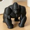 3D-печатная скульптура гориллы, орнамент, минималистичная современная арт-фигурка с детализированной текстурой, экологичный декор для гостиной, офисного стола