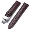 12-24 мм крокодиловый узор первый слой коровьей кожи мягкий ремешок автоматическая застежка-бабочка ремешок для часов аксессуары для часов 12 мм 14 мм 16 мм 18 мм 20 мм 22 мм