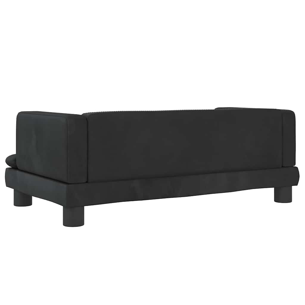 Dog Bed Black 80x45x30 cm Velvet