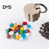 Keychain Pill Box Waterproof Compact Mini Holder Lightweight 3D Printed Container with Key Ring Small Pill Organizer Case