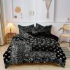 Роскошно Мягкий и Дышащий 2/3шт Комплект Пододеяльника с 3D Принтом Черный Бохо Бандана - Дизайн Пейсли Мандала - Для Спален