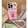 Пакет карт Bow Bear Pink, подходит для защитного чехла Apple 16 ProMax, чехол для мобильного телефона iPhone 15, противоударный