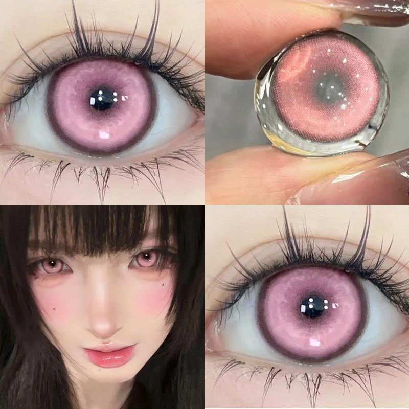 Mill Creek Cosplay Contact Lens with Grade Anime Eyes Mimic Semi-Coverage Contact Lenses 14.5mm Six Month Use