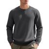 Men Lightweight Long Sleeve Pullover  Solid Color Casual Loose Fall Winter Clothing