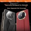 Pipiqiao Wristband Anti-Drop Version], Huawei MateX6 Foldable Screen, Leather Full Coverage Flip Phone Case, Magnetic Anti-Drop Deep Sea Blue