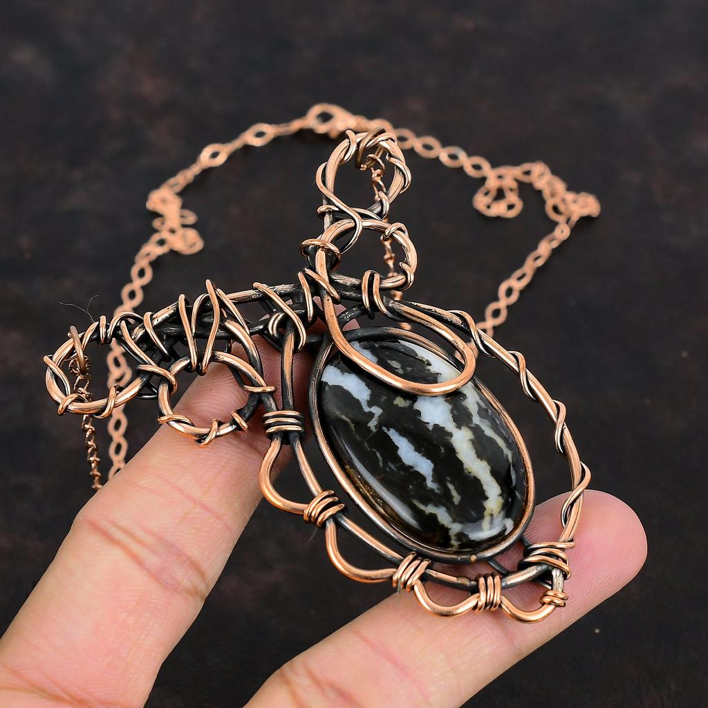 Ожерелье из бирюзы белого буйвола, ожерелье из медной проволоки, регулируемое ожерелье из цепочки ручной работы, медные украшения, ожерелье из драгоценных камней для подарков