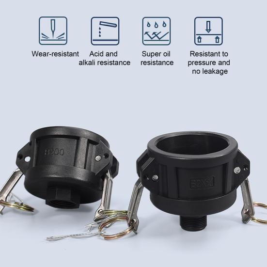 Gallon IBC Tote Adapter 2 Inch Camlock Fittings To 3/4 Inch Thread Water Tank Quick Connector Drain Garden Hose Adapter Gardening Supplies