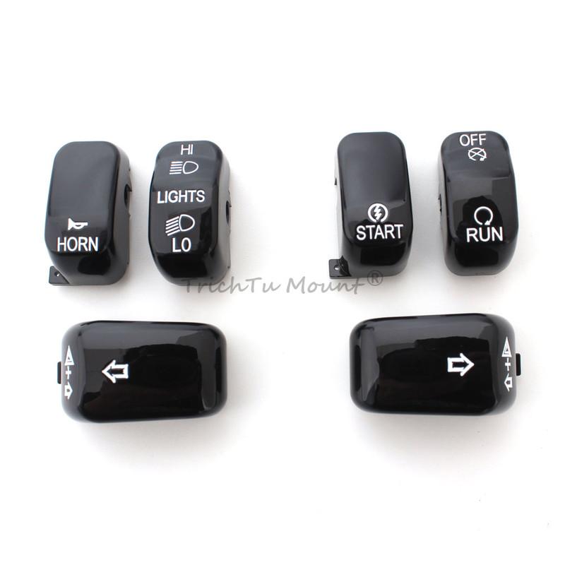 Motorcycle Accessories Handlebar Control Switch Housing Cover Switch Button Caps For Harley Sportster Dyna Softail Truning V Rod