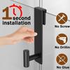 Stainless Steel Glass Door Hook T-shaped Scratch Resistant Towel Storage Rack Easy Installation Non-Slip Grip Shower Door Hanger