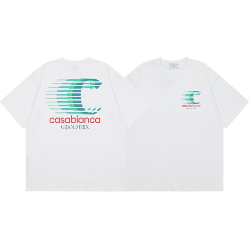 Casablanca Print Loose Fit Short Sleeve T-Shirt Teens Streetwear