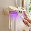 Advanced Intelligent UV Toothbrush Sanitizer Holder - Convenient Toothpaste Dispenser, Germ-Killing UV Sanitizing,Essential Bathroom Accessories