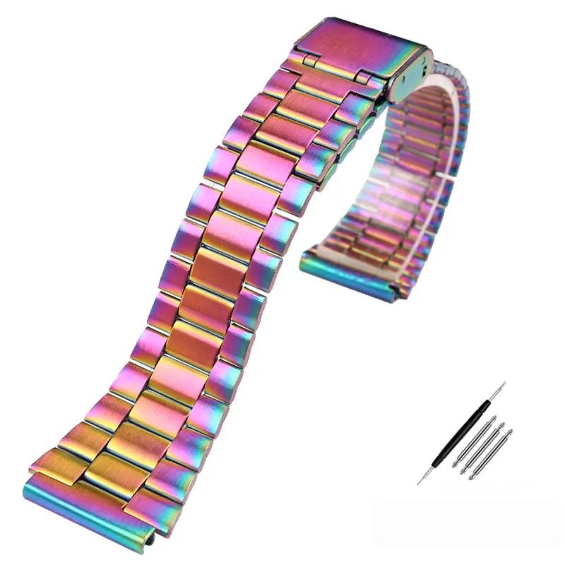 Для Casio A158 / A159 / A168 /A169 /B650 /AQ230/ 700 Классический Маленький Квадратный Серебристый Блок Металлический Ремешок Тонкая Сталь Браслет 18мм