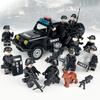 Cobra Pickup Truck X012 Small Particle Assembled Building Block Children'S Toys Black Car Model Swat Miniature Accessories