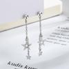 CIAXY Silver Color Earring Chain Asymmetrical Star Moon Long Tassel Earrings For Women Party Jewelry Gifts aretes de mujer