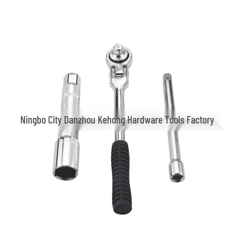 Kehong Dual-Use Ratchet Wrench Set: 3/8" Drive, 16mm & 21mm Sockets, 6" Extension Bar, Spark Plug Socket.