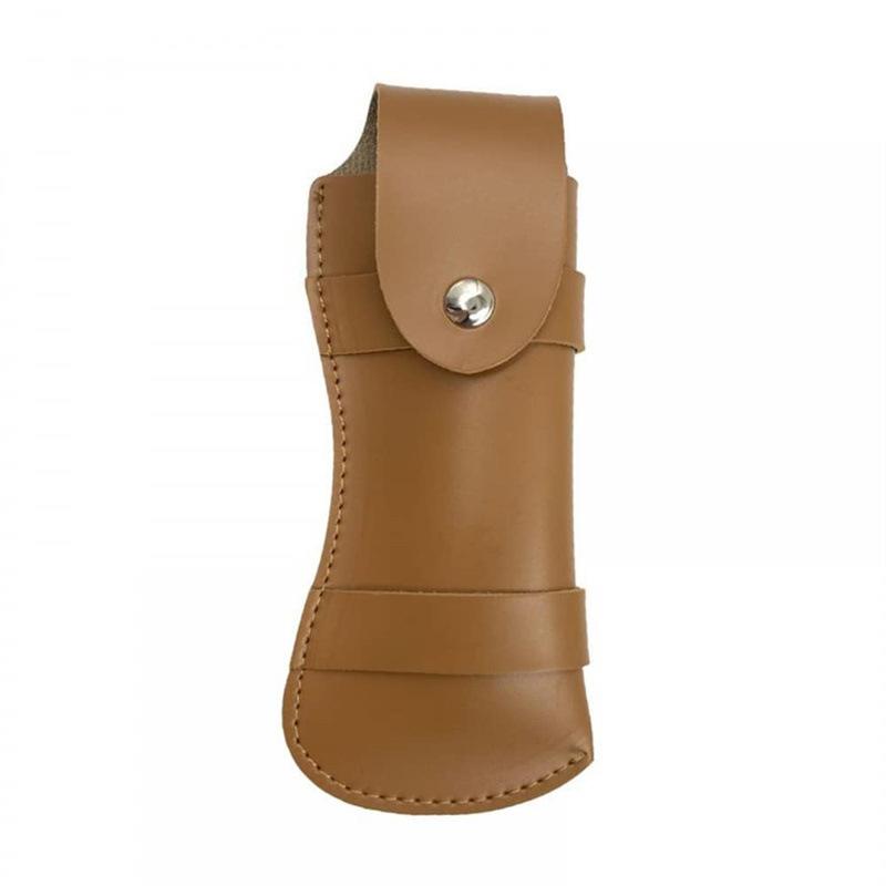 Коричневый складной нож в ножнах, инструмент, фонарик, петля для ремня, чехол, кожаный чехол, карман, охотничий лагерь, оборудование для переноски на открытом воздухе