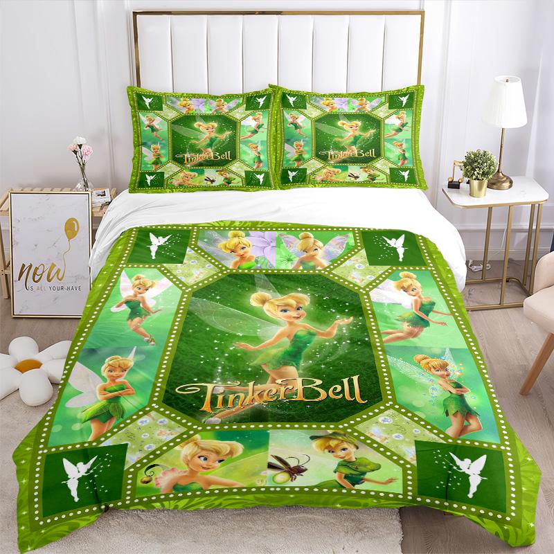 Tinker Bell Fantasy Collage Print 3Pcs Bedding Setduvet Cover With 2 Bedropillowcase Home Birthday Gift