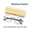 Classic Anti Blue Light Reading Glasses With Case Women&Men Business Presbyopic Eyeglasses For Elder+1.0 1.5 2.0 2.5 3.0 3.5 4.0