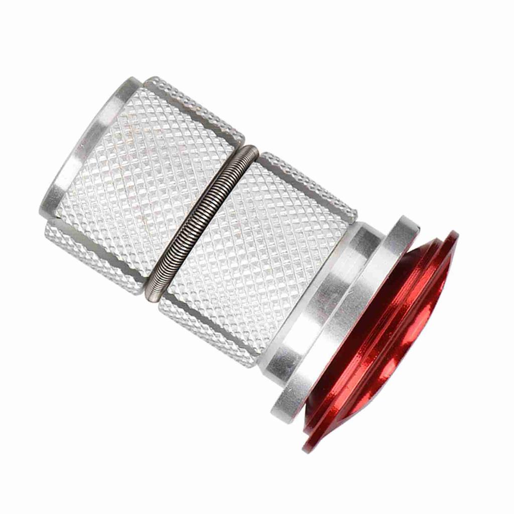 Aluminum Alloy Stem Headset Top Cap Bike Fork Expander Bung 1/1.25inch (Red)