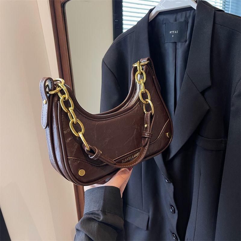 Popular red small bag women's spring and summer new versatile chain shoulder armpit bag wedding bride messenger bag